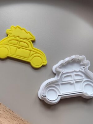 Samochód z choinką na dachu - Foremka