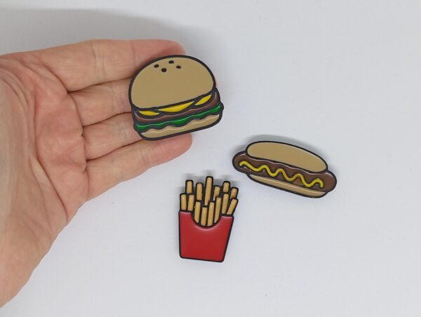 Zestaw Frytki Burger Hotdog - 3 szt Magnesy