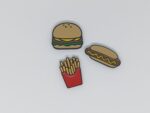 Zestaw Frytki Burger Hotdog - 3 szt Magnesy