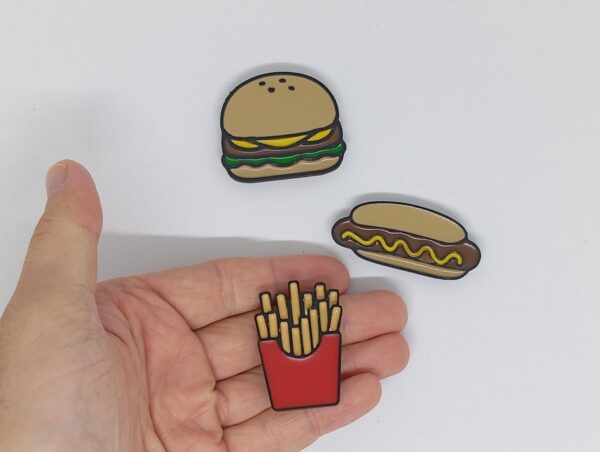 Zestaw Frytki Burger Hotdog - 3 szt Magnesy