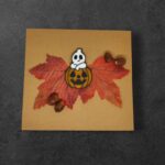 Duch z dynią halloweenowy magnes
