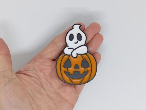 Duch z dynią halloweenowy magnes