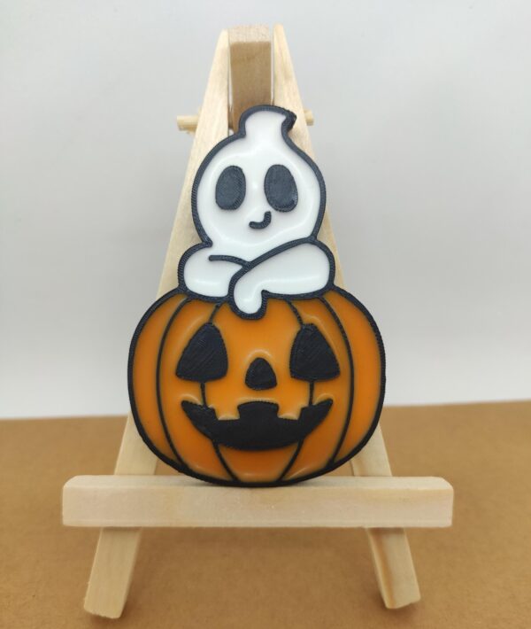 Duch z dynią halloweenowy magnes