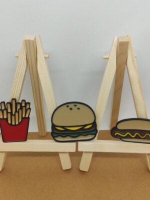 Zestaw Frytki Burger Hotdog - 3 szt Magnesy