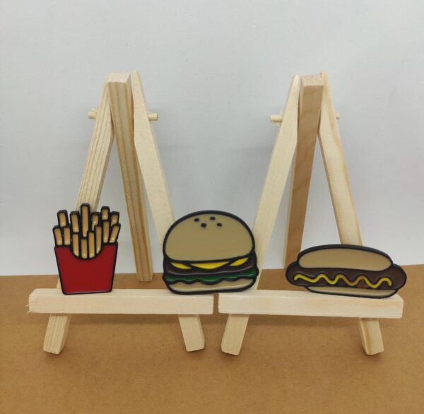 Zestaw Frytki Burger Hotdog - 3 szt Magnesy